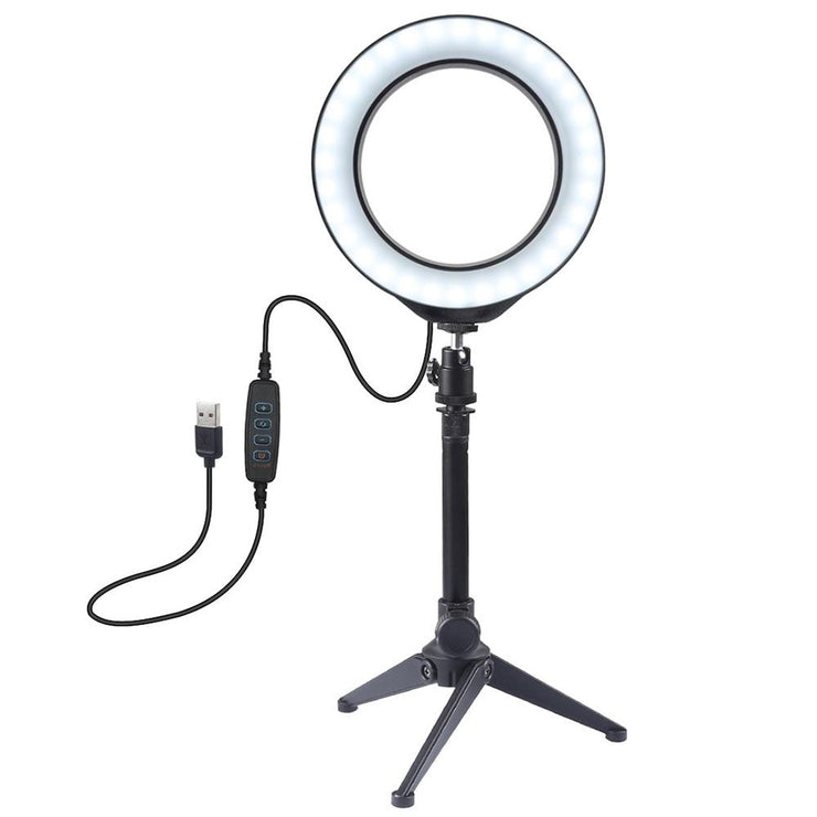 Video Light Dimmable LED Selfie Ring Light USB Photography Light