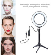 Video Light Dimmable LED Selfie Ring Light USB Photography Light